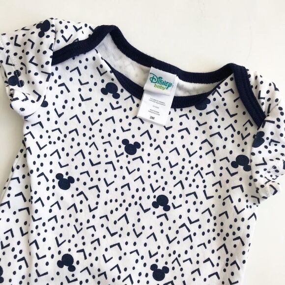 Disney baby Mickey Mouse Shortalls set EUC 3-6m - Picture 4 of 6